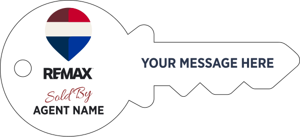 Key Shaped Agent Sign Panel, 16h x 35w, 3MM Aluminum Composite